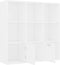 vidaXL - Boekenkast - 98x30x98 - cm - bewerkt - hout - wit