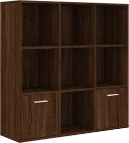 vidaXL - Boekenkast - 98x30x98 - cm - bruin - eikenkleur