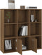 vidaXL - Boekenkast - 98x30x98 - cm - bruin - eikenkleur