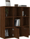 vidaXL - Boekenkast - 98x30x98 - cm - bruin - eikenkleur