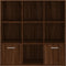 vidaXL - Boekenkast - 98x30x98 - cm - bruin - eikenkleur