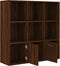 vidaXL - Boekenkast - 98x30x98 - cm - bruin - eikenkleur