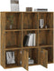 vidaXL - Boekenkast - 98x30x98 - cm - gerookt - eikenkleurig