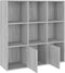 vidaXL - Boekenkast - 98x30x98 - cm - grijs - sonoma - eikenkleurig