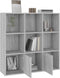vidaXL - Boekenkast - 98x30x98 - cm - grijs - sonoma - eikenkleurig