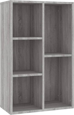 vidaXL - Boekenkast/dressoir - 50x25x80 - cm - bewerkt - hout - sonoma - grijs