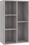 vidaXL - Boekenkast/dressoir - 50x25x80 - cm - bewerkt - hout - sonoma - grijs