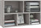 vidaXL - Boekenkast/dressoir - 50x25x80 - cm - bewerkt - hout - sonoma - grijs