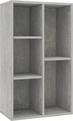 vidaXL - Boekenkast/dressoir - 50x25x80 - cm - bewerkt - hout - betongrijs