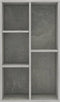 vidaXL - Boekenkast/dressoir - 50x25x80 - cm - bewerkt - hout - betongrijs