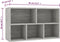 vidaXL - Boekenkast/dressoir - 50x25x80 - cm - bewerkt - hout - betongrijs