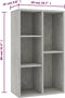 vidaXL - Boekenkast/dressoir - 50x25x80 - cm - bewerkt - hout - betongrijs