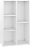 vidaXL - Boekenkast/dressoir - 50x25x80 - cm - bewerkt - hout - hoogglans - wit