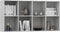 vidaXL - Boekenkast/dressoir - 66x30x130 - cm - bewerkt - hout - betongrijs