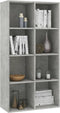 vidaXL - Boekenkast/dressoir - 66x30x130 - cm - bewerkt - hout - betongrijs