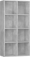 vidaXL - Boekenkast/dressoir - 66x30x130 - cm - bewerkt - hout - betongrijs