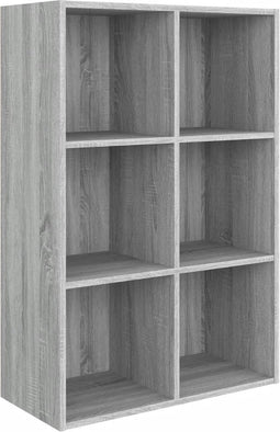 vidaXL - Boekenkast/dressoir - 66x30x98 - cm - bewerkt - hout - grijs - sonoma - eiken