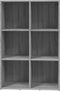 vidaXL - Boekenkast/dressoir - 66x30x98 - cm - bewerkt - hout - grijs - sonoma - eiken