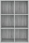 vidaXL - Boekenkast/dressoir - 66x30x98 - cm - bewerkt - hout - grijs - sonoma - eiken
