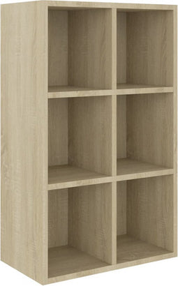 vidaXL - Boekenkast/dressoir - 66x30x98 - cm - bewerkt - hout - sonoma - eikenkleur
