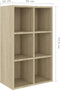 vidaXL - Boekenkast/dressoir - 66x30x98 - cm - bewerkt - hout - sonoma - eikenkleur