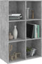 vidaXL - Boekenkast/dressoir - 66x30x98 - cm - bewerkt - hout - betongrijs