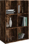 vidaXL - Boekenkast/dressoir - 66x30x98 - cm - bewerkt - hout - gerookt - eikenkleur