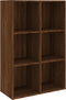vidaXL - Boekenkast/dressoir - 66x30x98 - cm - bewerkt - hout - gerookt - eikenkleur