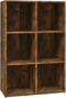 vidaXL - Boekenkast/dressoir - 66x30x98 - cm - bewerkt - hout - gerookt - eikenkleur