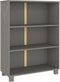 vidaXL - Boekenkast - HAMAR - 85x35x112 - cm - massief - grenenhout - lichtgrijs