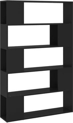 vidaXL - Boekenkast/kamerscherm - 100x24x155 - cm - bewerkt - hout - zwart