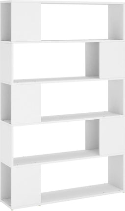 vidaXL - Boekenkast/kamerscherm - 100x24x155 - cm - bewerkt - hout - wit