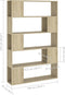 vidaXL - Boekenkast/kamerscherm - 100x24x155 - cm - bewerkt - hout - sonoma - eiken