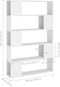 vidaXL - Boekenkast/kamerscherm - 100x24x155 - cm - bewerkt - hout - wit