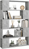 vidaXL - Boekenkast/kamerscherm - 100x24x155 - cm - bewerkt - hout - betongrijs