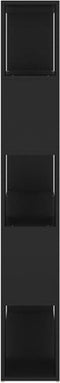 vidaXL - Boekenkast/kamerscherm - 100x24x155 - cm - bewerkt - hout - zwart