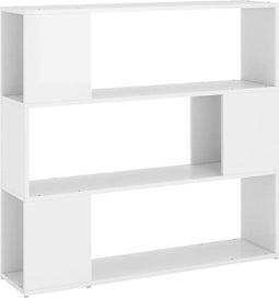 vidaXL - Boekenkast/kamerscherm - 100x24x94 - cm - hoogglans - wit