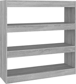 vidaXL - Boekenkast/kamerscherm - 100x30x103 - cm - grijs - sonoma - eikenkleurig