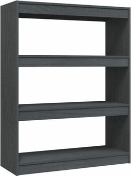 vidaXL - Boekenkast/kamerscherm - 100x30x103 - cm - massief - grenenhout - grijs