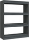 vidaXL - Boekenkast/kamerscherm - 100x30x103 - cm - massief - grenenhout - grijs