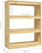 vidaXL - Boekenkast - / - kamerscherm - 100x30x103 - cm - massief - grenenhout