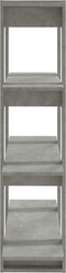 vidaXL - Boekenkast/kamerscherm - 100x30x123,5 - cm - betongrijs