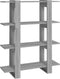 vidaXL - Boekenkast/kamerscherm - 100x30x123,5 - cm - grijs - sonoma - eiken