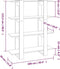vidaXL - Boekenkast/kamerscherm - 100x30x123,5 - cm - grijs - sonoma - eiken