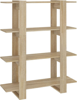 vidaXL - Boekenkast/kamerscherm - 100x30x123,5 - cm - sonoma - eikenkleurig