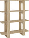 vidaXL - Boekenkast/kamerscherm - 100x30x123,5 - cm - sonoma - eikenkleurig
