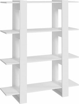 vidaXL - Boekenkast/kamerscherm - 100x30x123,5 - cm - wit