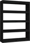 vidaXL - Boekenkast/kamerscherm - 100x30x135,5 - cm - massief - grenenhout - zwart