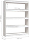 vidaXL - Boekenkast/kamerscherm - 100x30x135,5 - cm - massief - grenenhout - wit