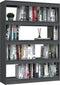 vidaXL - Boekenkast/kamerscherm - 100x30x135,5 - cm - massief - grenenhout - grijs